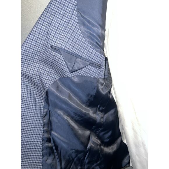 Lauren Ralph Lauren Men’s 48R Blue Plaid Blazer Sport Coat Polyester Viscose - Picture 6 of 14